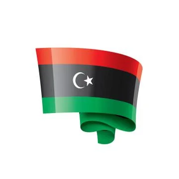 Libya flag, vector illustration on a white background Stock Illustration