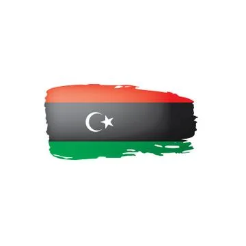 Libya flag, vector illustration on a white background Stock Illustration