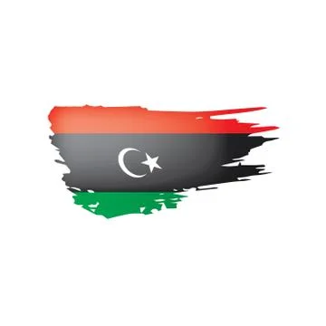 Libya flag, vector illustration on a white background Stock Illustration
