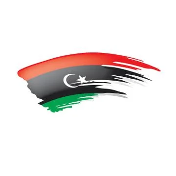 Libya flag, vector illustration on a white background Stock Illustration
