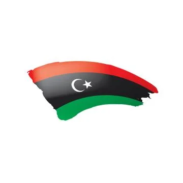 Libya flag, vector illustration on a white background Stock Illustration