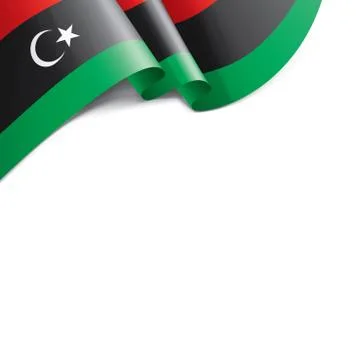 Libya flag, vector illustration on a white background Stock Illustration