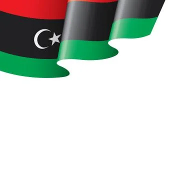Libya flag, vector illustration on a white background Stock Illustration