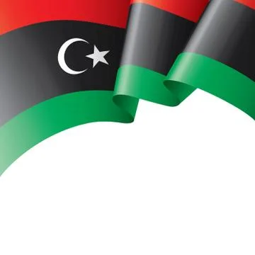 Libya flag, vector illustration on a white background Stock Illustration