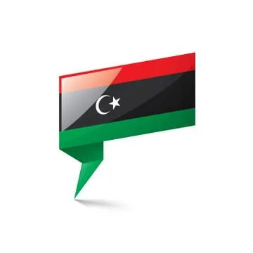 Libya flag, vector illustration on a white background Stock Illustration
