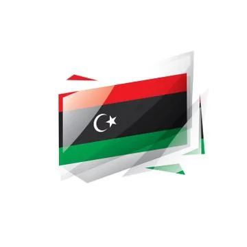 Libya flag, vector illustration on a white background Stock Illustration