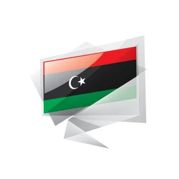 Libya flag, vector illustration on a white background Stock Illustration