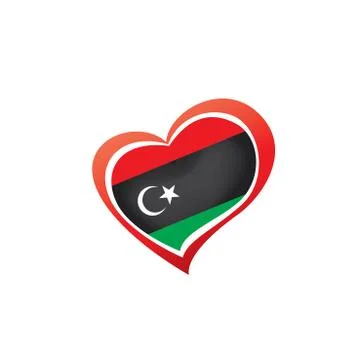 Libya flag, vector illustration on a white background Stock Illustration