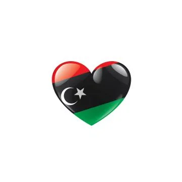 Libya flag, vector illustration on a white background Stock Illustration