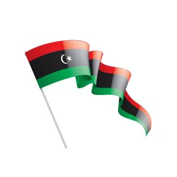 Libya flag, vector illustration on a white background Stock Illustration