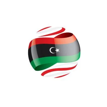 Libya flag, vector illustration on a white background Stock Illustration