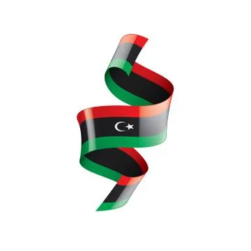 Libya flag, vector illustration on a white background Stock Illustration