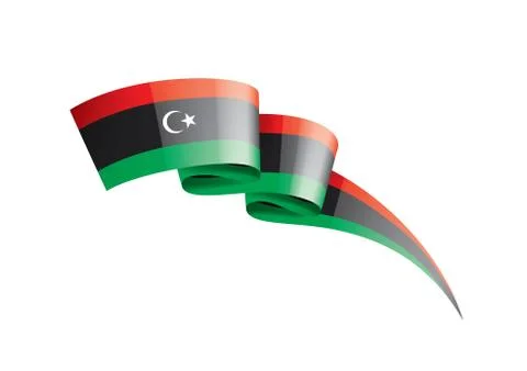 Libya flag, vector illustration on a white background Stock Illustration