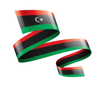 Libya flag, vector illustration on a white background Stock Illustration