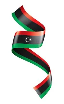 Libya flag, vector illustration on a white background Stock Illustration