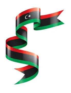 Libya flag, vector illustration on a white background Stock Illustration