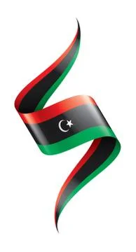 Libya flag, vector illustration on a white background Stock Illustration