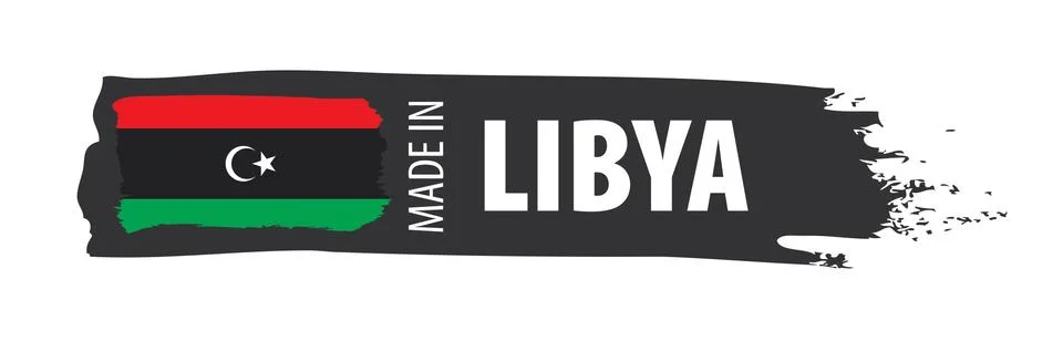 Libya flag, vector illustration on a white background Stock Illustration