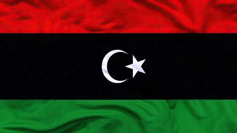 Libya flag waving 4k Stock-Fotos