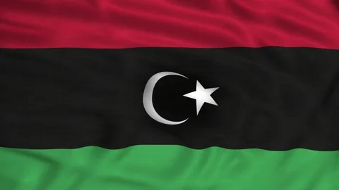 Libya flag waving Vidéo 70626271