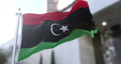 Libya-flag-waving-seamless-loop-4k-60fps Stock Footage 331873984