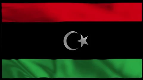Libya Flag Wavy Animation | North Africa Stock Footage 303768059