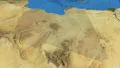 Libya, glide over the map, outlined 4k or 4k+ Resolution