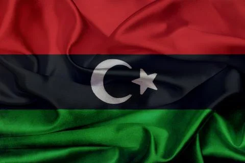 Libya grunge waving flag Stock Illustration