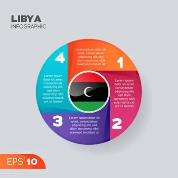 Libya Infographic Element Stock Illustration