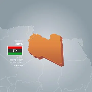 Libya information map. Stock Illustration