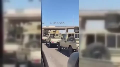 Libya: Libyan Forces Deploy to Misratah After Attack on Border Checkpoint... Stock Footage 343623983