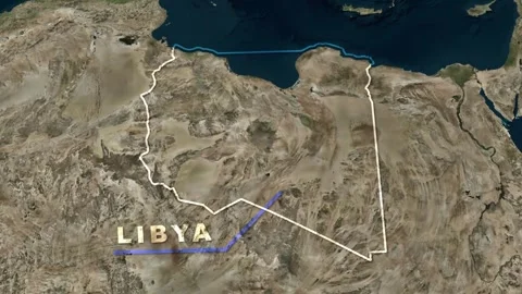 Libya Map Animation Stock Footage 273588230