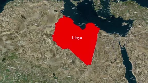Libya Map Animation – Libya Country Location Stock Footage 343838225