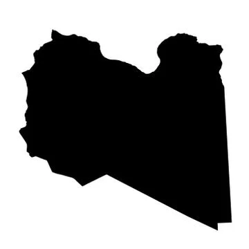 Libya map - filled hand-drawn map Stock Illustration