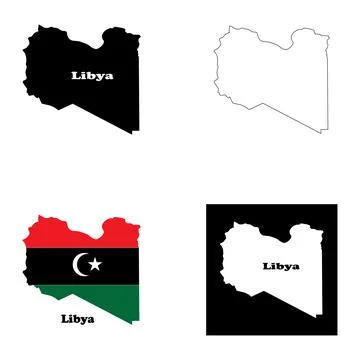 Libya map icon design Stock Illustration
