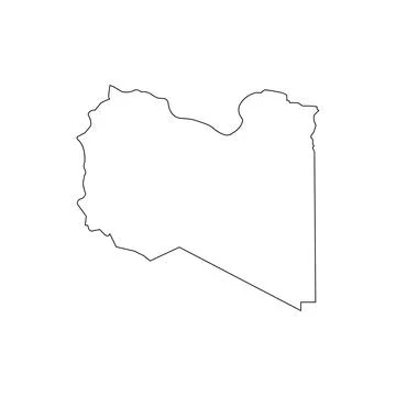 Libya map icon Stock Illustration