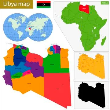 Libya map Stock Illustration