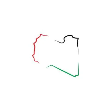Libya map logo icon vector symbol element Stock-Illustration