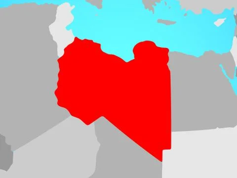 Libya on map Foto stock