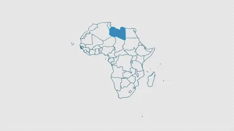 Libya map on transparent background.Location of Libya 스톡 동영상 319477517
