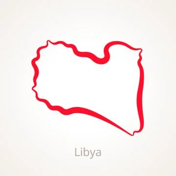 Libya - Outline Map Stock Illustration