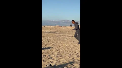 Libya: Parkour Stunt Attempt Ends In Painful Fall Stock Footage 331253118