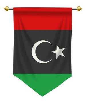 Libya Pennant Stock Illustration