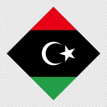 Libya rhombus flag. Vector illustration. Stock Illustration