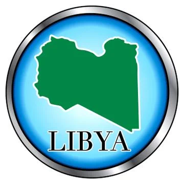 Libya Round Button Stock Illustration