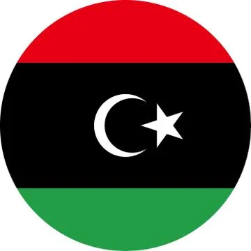 Libya round flag icon vector illustration Illustrazione stock