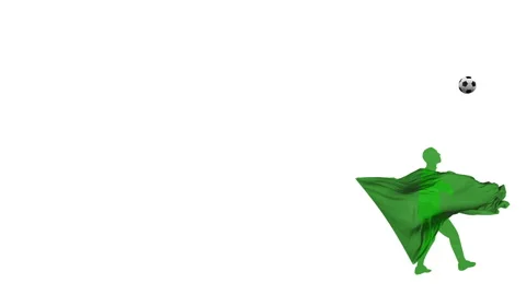 Libya soccer player kicks  through himself Stock Footage 108725056