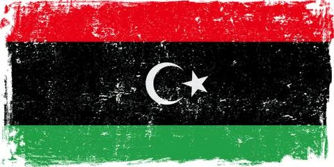 Libya Vector Flag on White Stock Illustration
