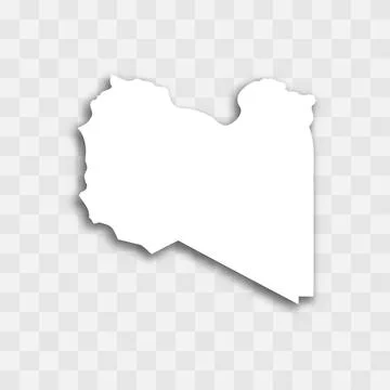 Libya vector map silhouette Stock Illustration