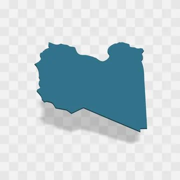 Libya vector map silhouette Stock Illustration